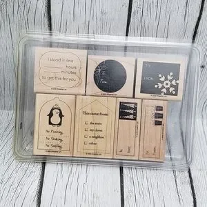 Stampin' Up! | Office | Stampin Up 7pc Set Tag Line Mounted Rubber ...